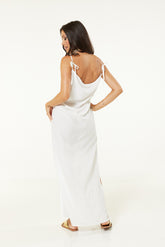 Esmee Exclusive Tie Strap Maxi Dress With Side Splits In White