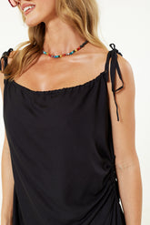 Esmee Exclusive Tie Strap Maxi Dress With Side Splits In Black